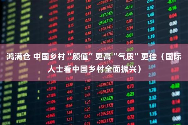 鸿满仓 中国乡村“颜值”更高“气质”更佳（国际人士看中国乡村全面振兴）