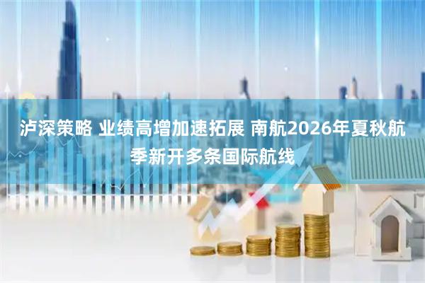 泸深策略 业绩高增加速拓展 南航2026年夏秋航季新开多条国际航线