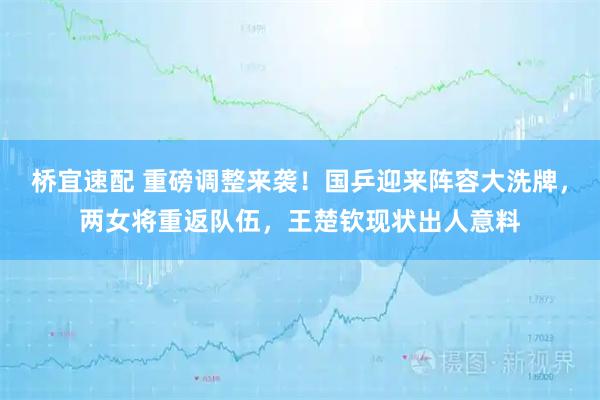 桥宜速配 重磅调整来袭！国乒迎来阵容大洗牌，两女将重返队伍，王楚钦现状出人意料